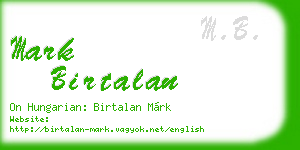 mark birtalan business card